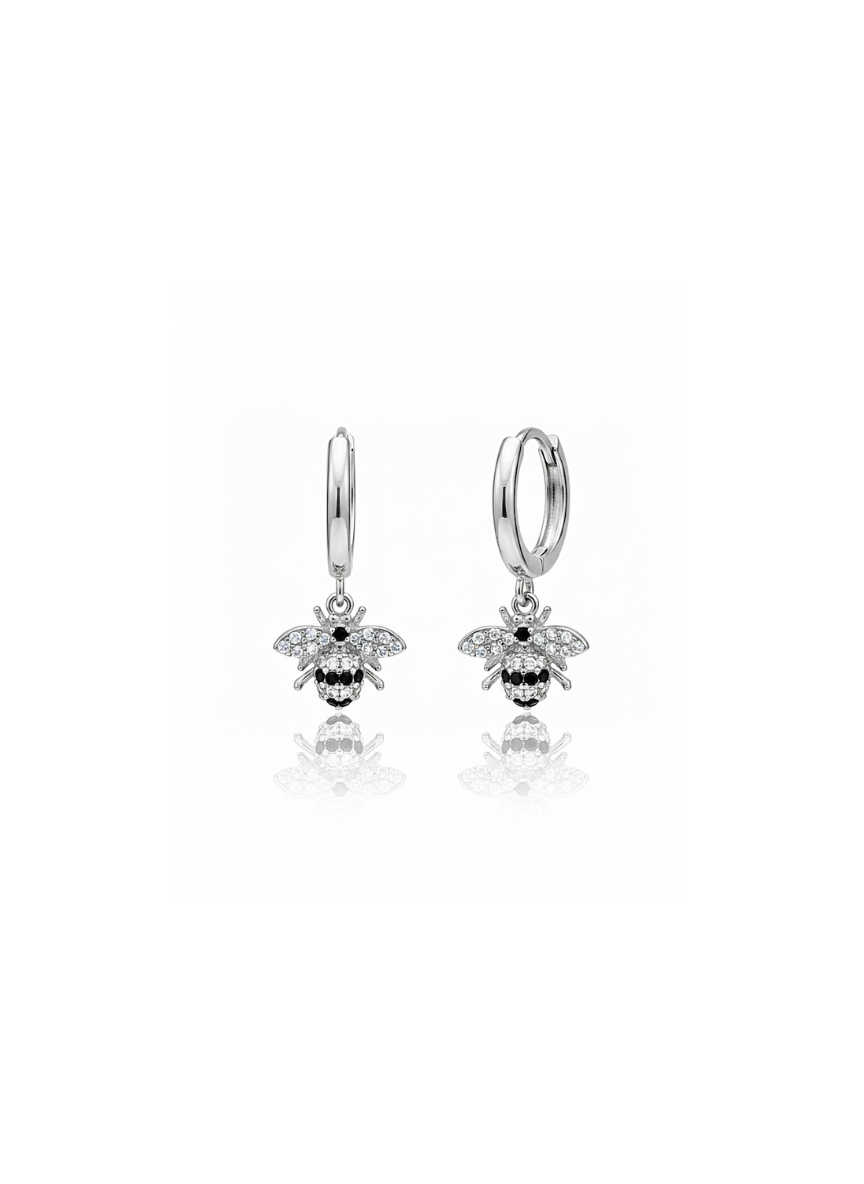 Siminkari Arısı Silver Halka Küpe | New Collection