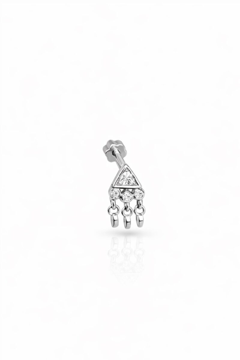 Üçgen Sallantılı Silver Piercing