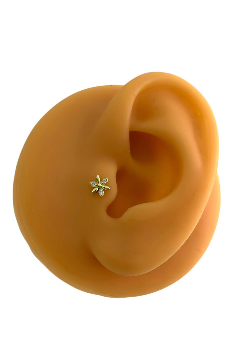 Işıltılı Çiçek Piercing