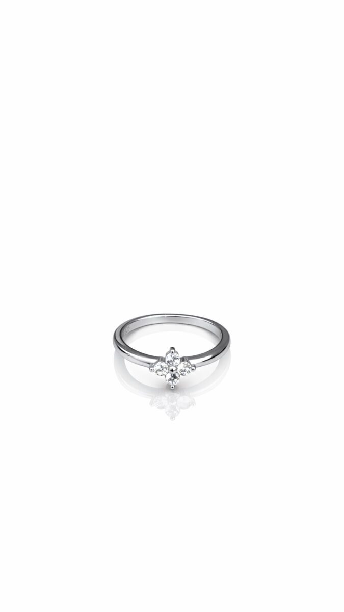 Mini Çiçek Yüzük Silver