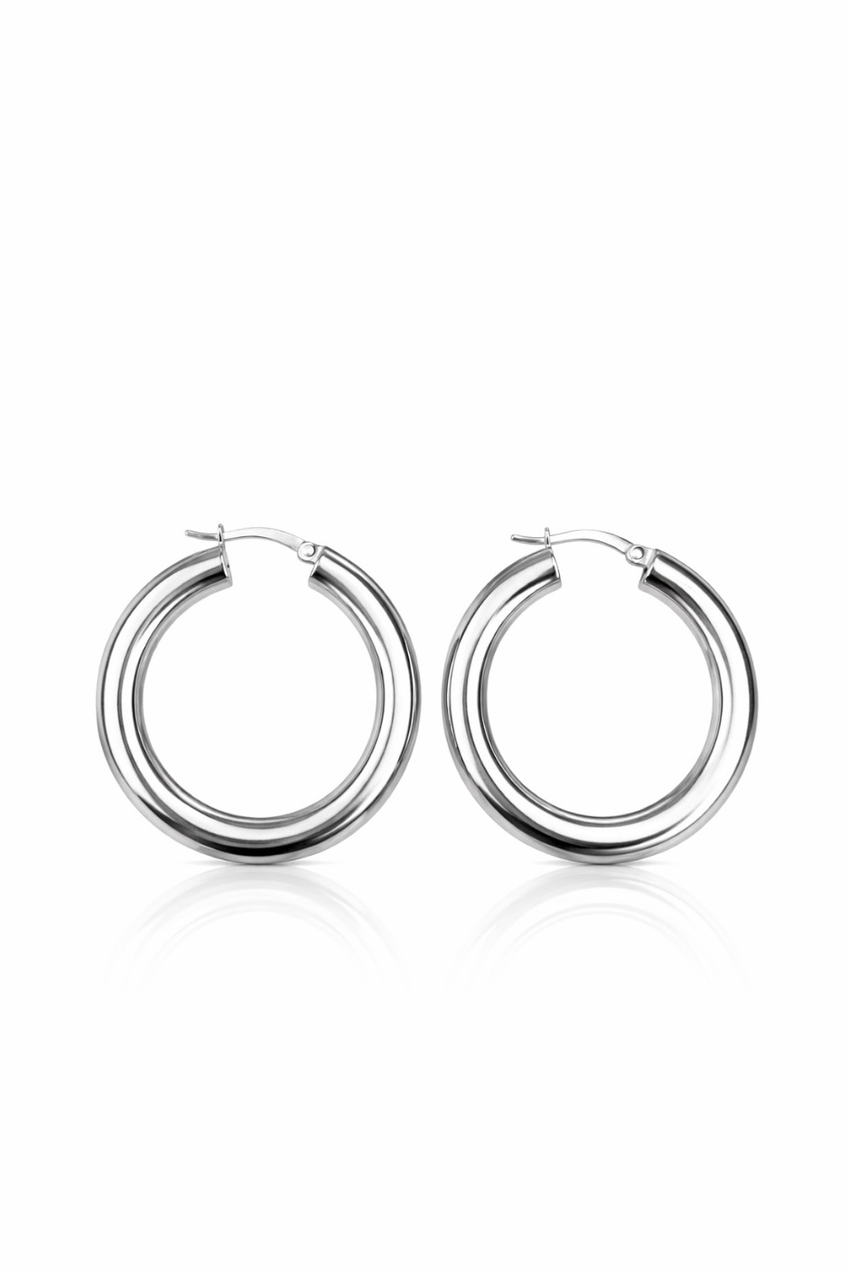 Büyük Boy Kalın Silver Halka Küpe | 2 cm