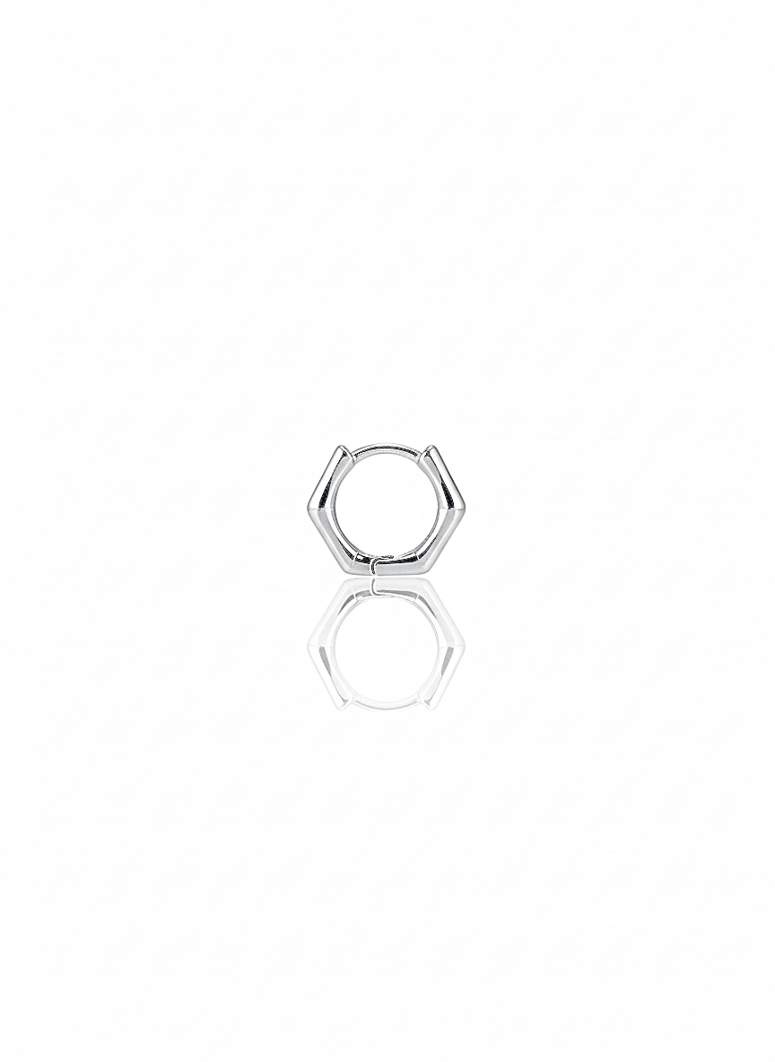 Silver Beşgen Piercing