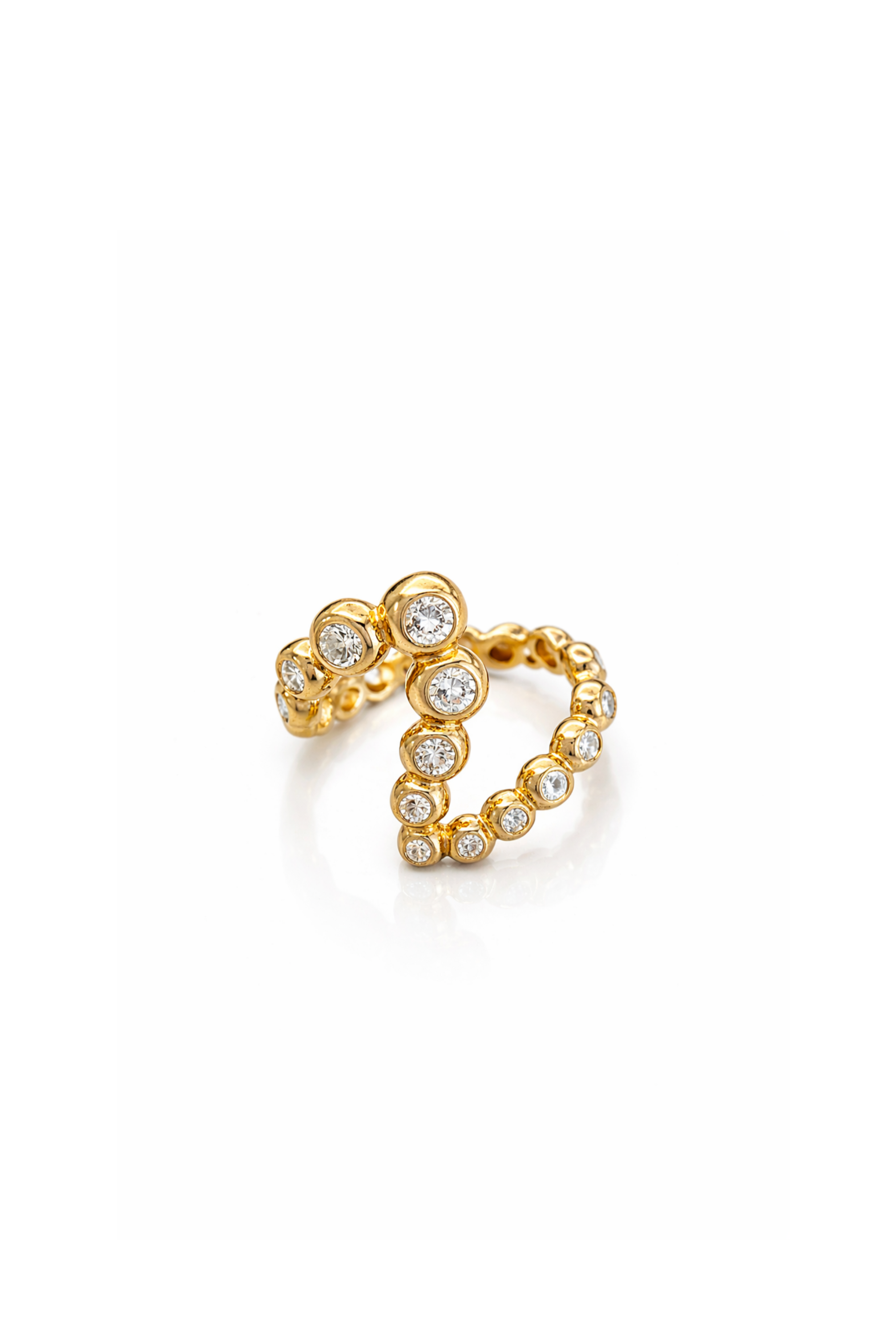 Yuvarlak Montür Gold Geo Yüzük | New Collection