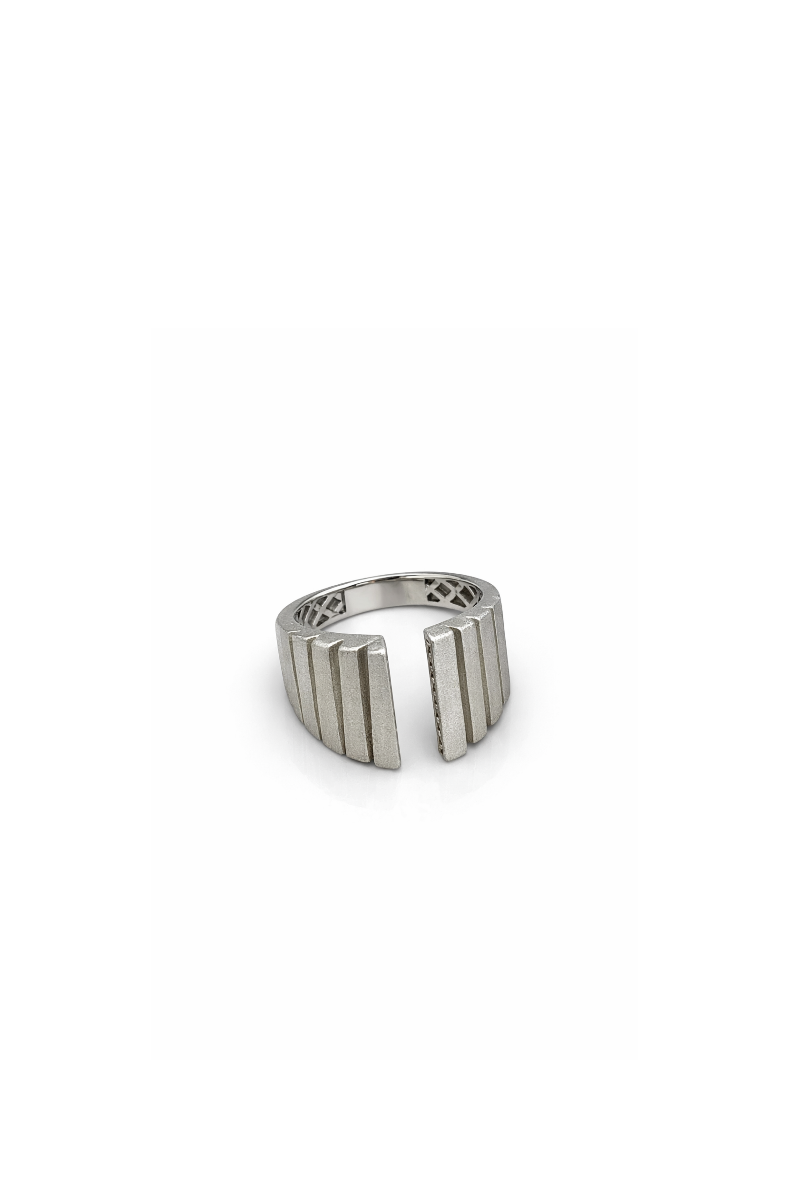 Kalın Taşsız Silver Yüzük | El İşciliği