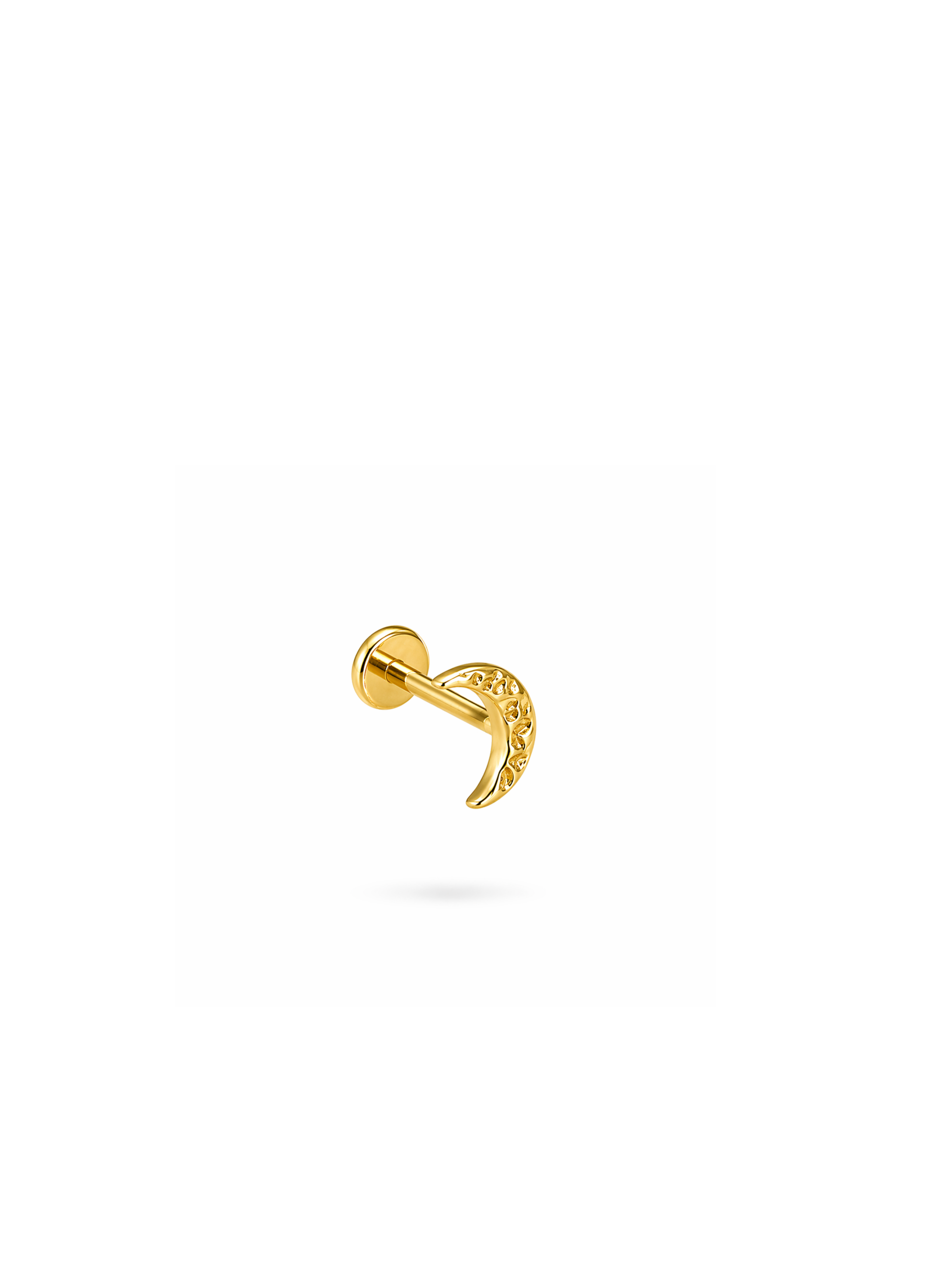 G23 Titanyum Ay Piercing 6 mm x 1.2 mm Altın Rengi