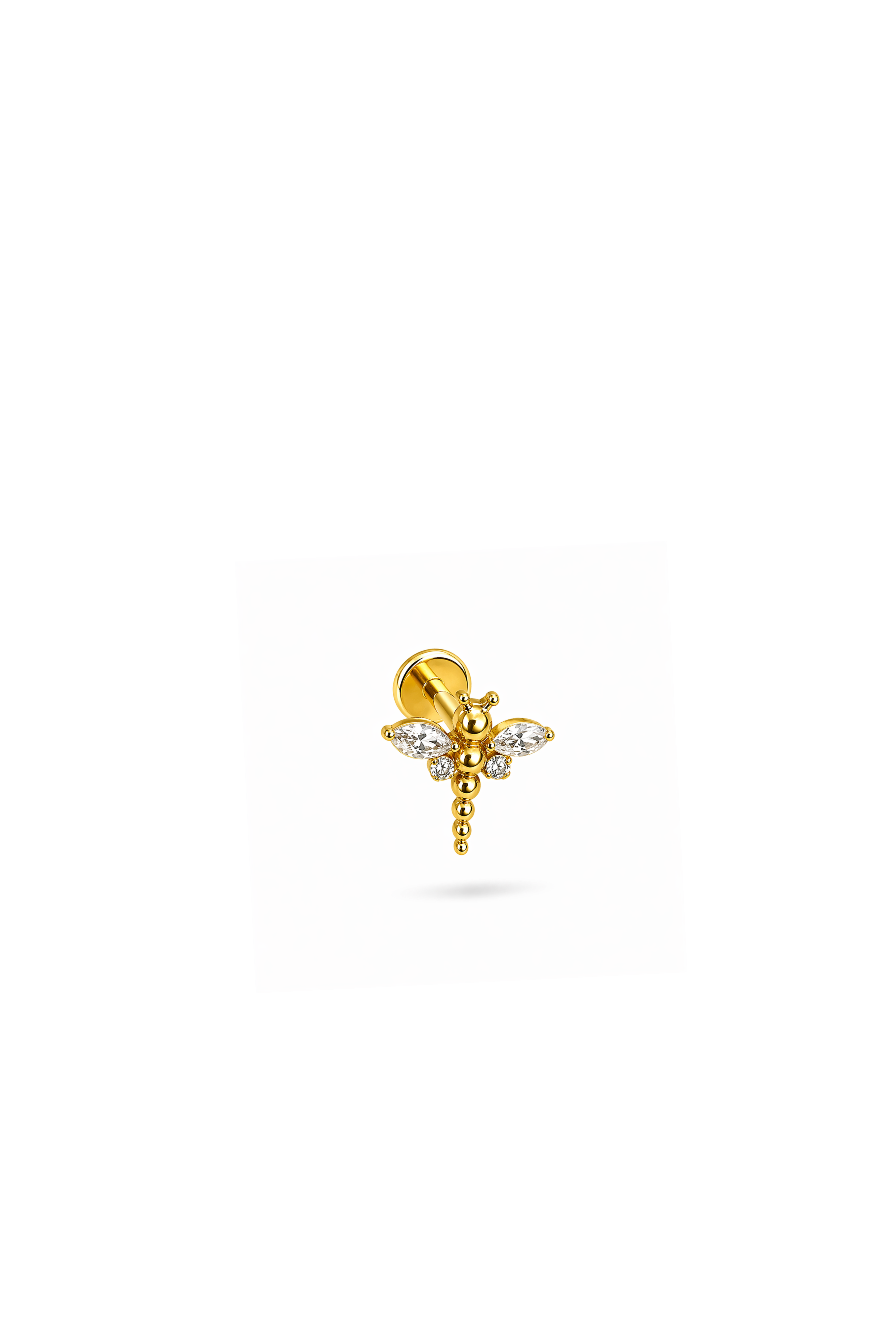 G23 Titanyum Yusufcuk Piercing 6 mm x 1.2 mm Altın Rengi