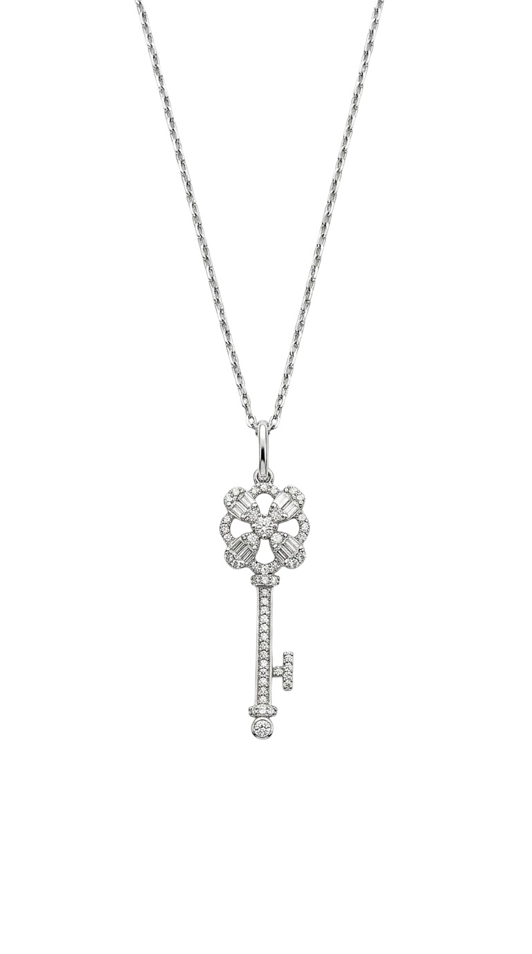 Işıltılı Anahtar Silver Kolye