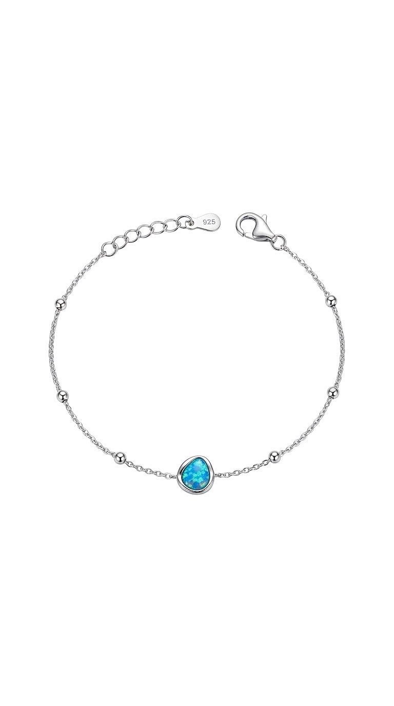 Yuvarlak Opal Taşlı Bileklik